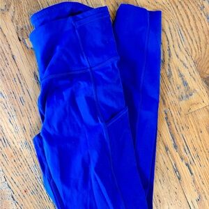 lululemon athletica Blue fast and free leggings 4 EUC